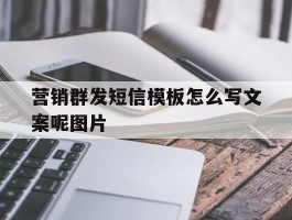营销群发短信模板怎么写文案呢图片