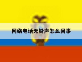 网络电话无铃声怎么回事
