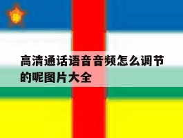 高清通话语音音频怎么调节的呢图片大全