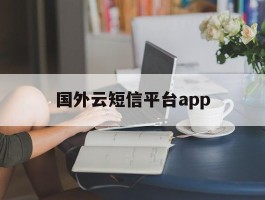 国外云短信平台app的简单介绍