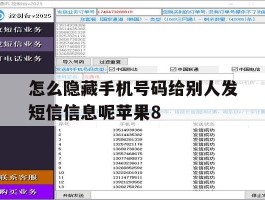 包含怎么隐藏手机号码给别人发短信信息呢苹果8的词条