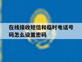 在线接收短信和临时电话号码怎么设置密码