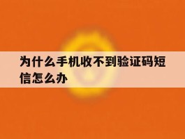 为什么手机收不到验证码短信怎么办