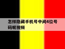 怎样隐藏手机号中间4位号码呢视频
