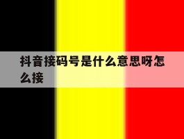 抖音接码号是什么意思呀怎么接