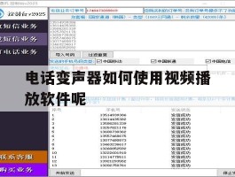 电话变声器如何使用视频播放软件呢