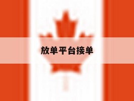放单平台接单