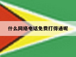 什么网络电话免费打得通呢