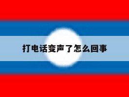 打电话变声了怎么回事
