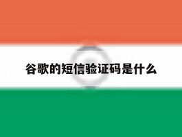 谷歌的短信验证码是什么