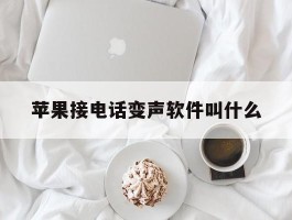 苹果接电话变声软件叫什么
