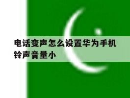 包含电话变声怎么设置华为手机铃声音量小的词条