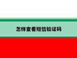 怎样查看短信验证码