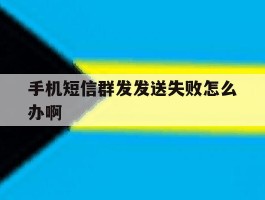 手机短信群发发送失败怎么办啊