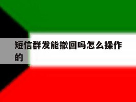 短信群发能撤回吗怎么操作的