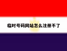 临时号码网站怎么注册不了
