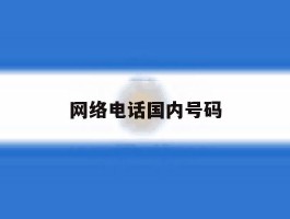 网络电话国内号码