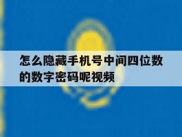 怎么隐藏手机号中间四位数的数字密码呢视频