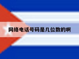 网络电话号码是几位数的啊