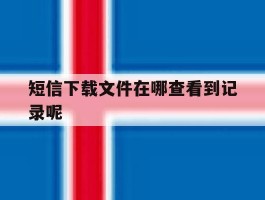 短信下载文件在哪查看到记录呢
