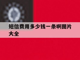短信费用多少钱一条啊图片大全