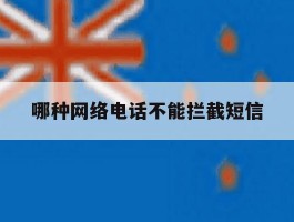 哪种网络电话不能拦截短信