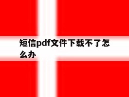 短信pdf文件下载不了怎么办
