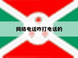 网络电话咋打电话的