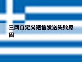 三网自定义短信发送失败原因