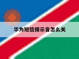 华为短信提示音怎么关