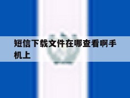 短信下载文件在哪查看啊手机上